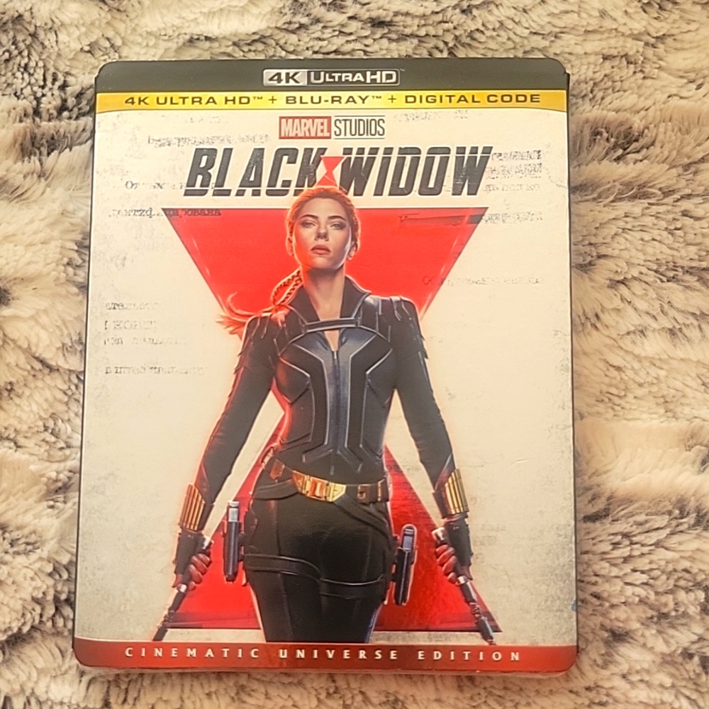 New, sealed Marvel Studios Black Widow 4K Ultra HD Blu Ray + digital code